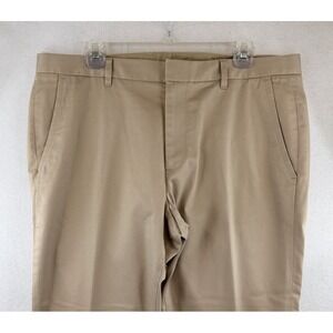 Bonobos Wednesday Men Khaki Pants 36x36 Beige Tailored Flat Front Straight, EUC